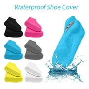 Waterproof Shoe Covers, Non-Slip Water Resistant Overshoes Silicone Rubber Rain Shoe Cover Protectors for Kids, Men, WomenBlack